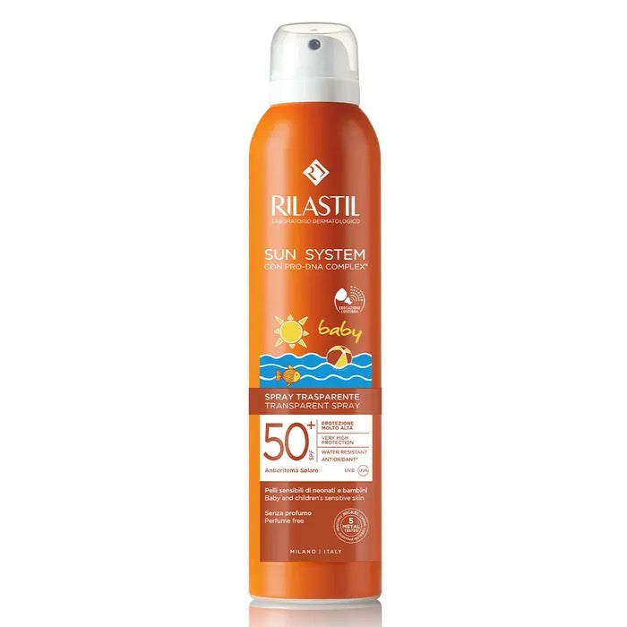 Sun System Baby Spray Trasparente Solare SPF50+ Corpo per Bambini 200ml