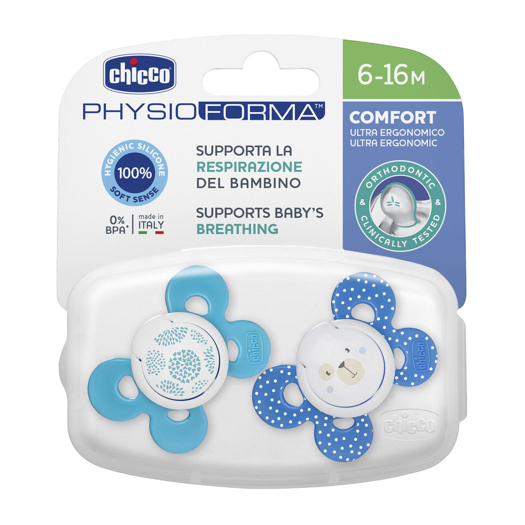 PhysioForma Comfort Succhietto in Silicone 6-16 mesi 2 pezzi