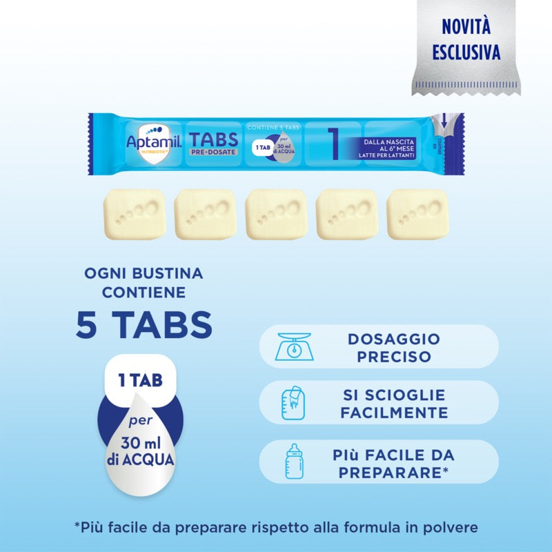 Nutribiotik Tabs 1 Latte dalla Nascita 21 bustine da 5 tabs pre-dosate